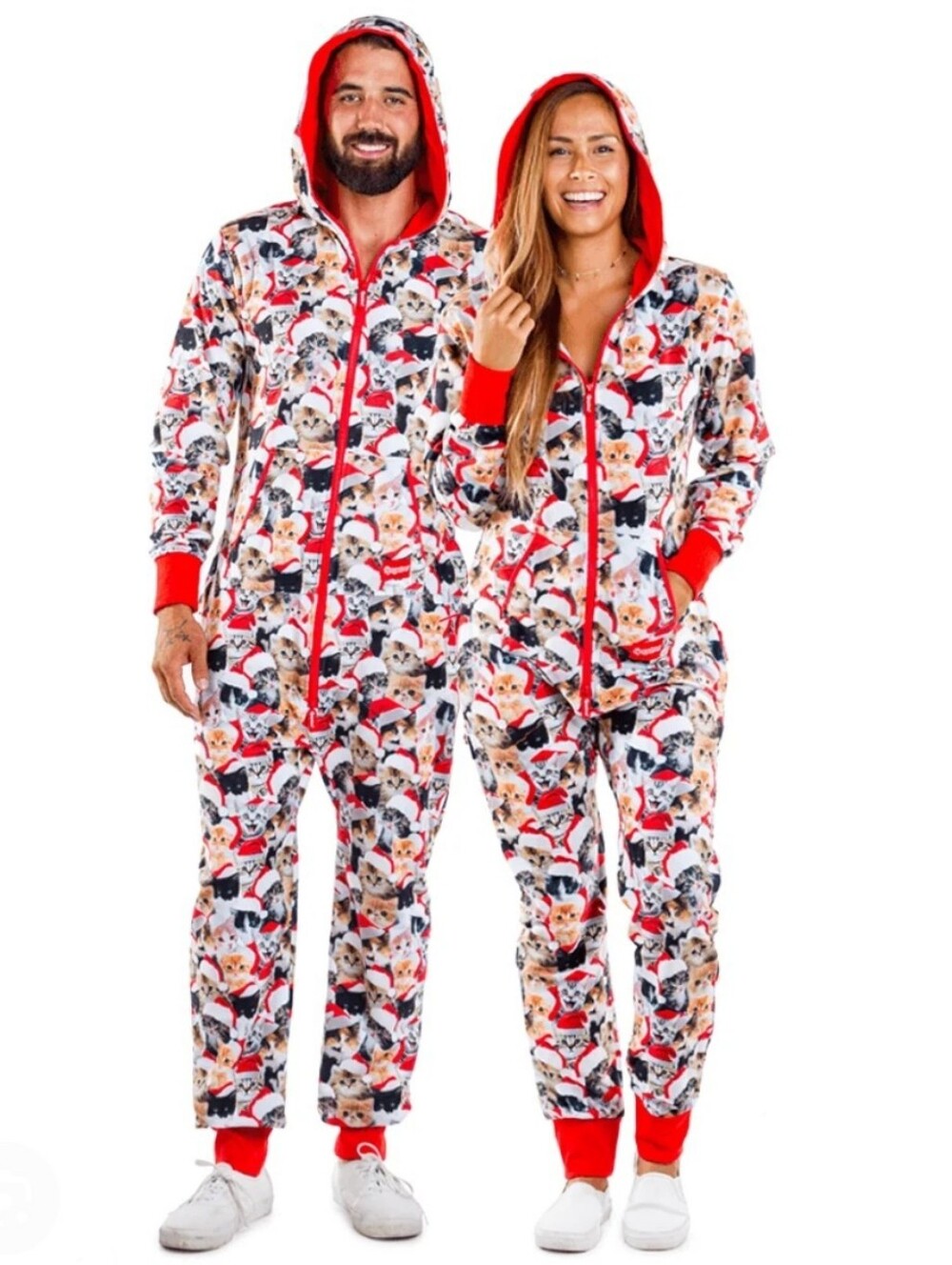 😻Tipsy Elves Meowy Catmus Jumpsuit ~ Unisex Size XL